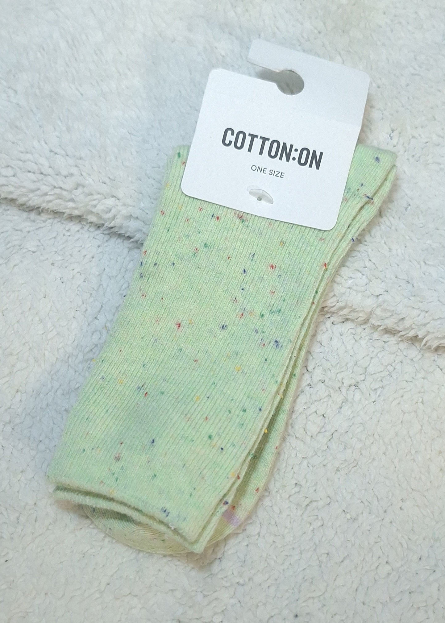 Cotton On Fine Ribbed Crew Socks