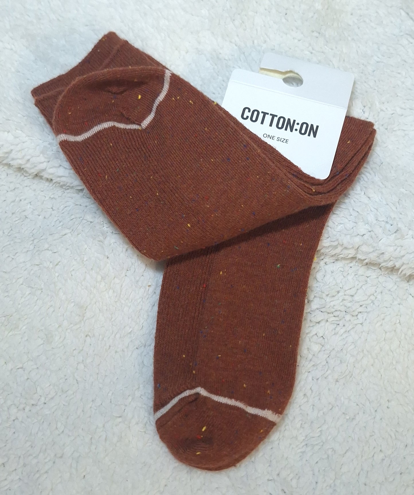 Cotton On Fine Ribbed Crew Socks