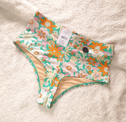 Cotton On Boyleg Full Bikini Bottom  Colour: Retro Layered Emerald Floral