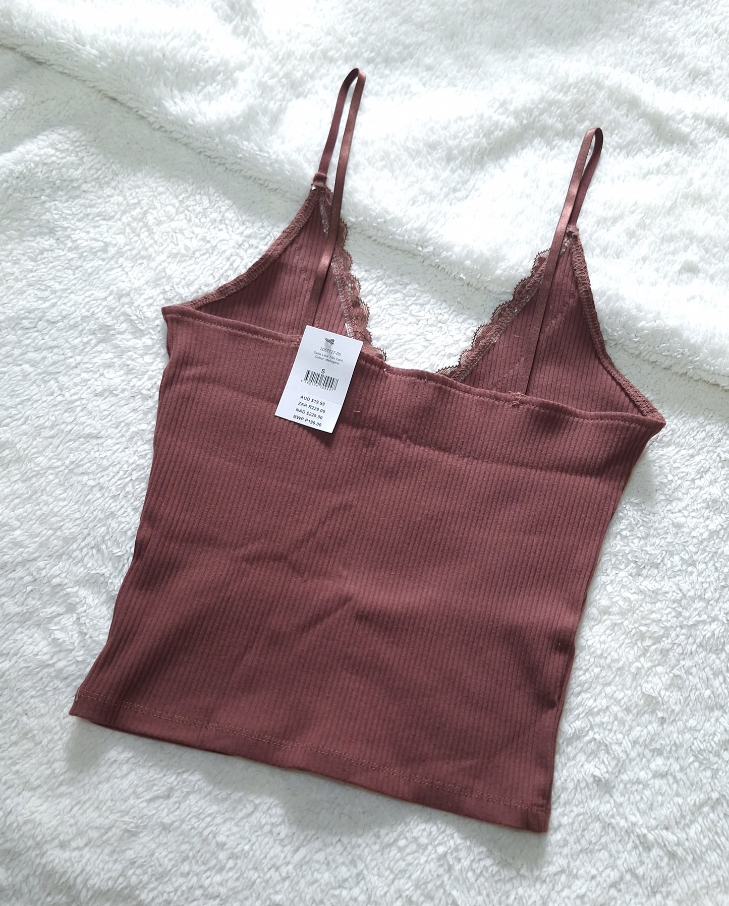 Cotton On Sadie Lace Trim Cami  Colour : Mahogany