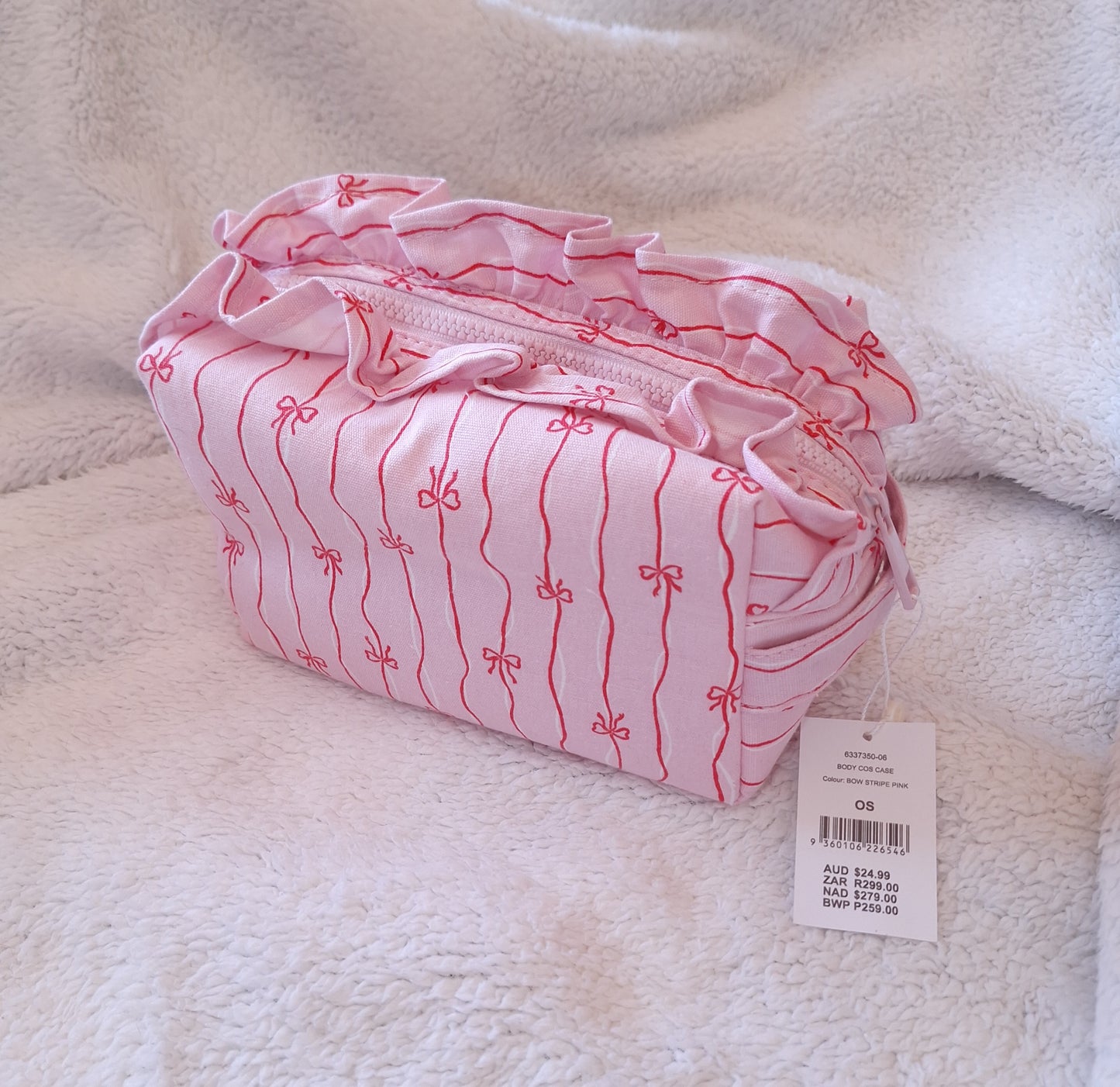 Cotton On Body Cos Case  Colour: Bow Stripe Pink