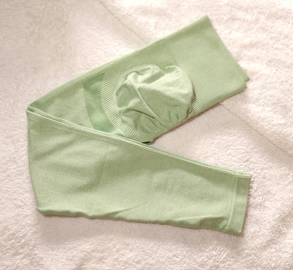 Wide Band Scrunch Bum Leggings  Colour: Mint Green Marle