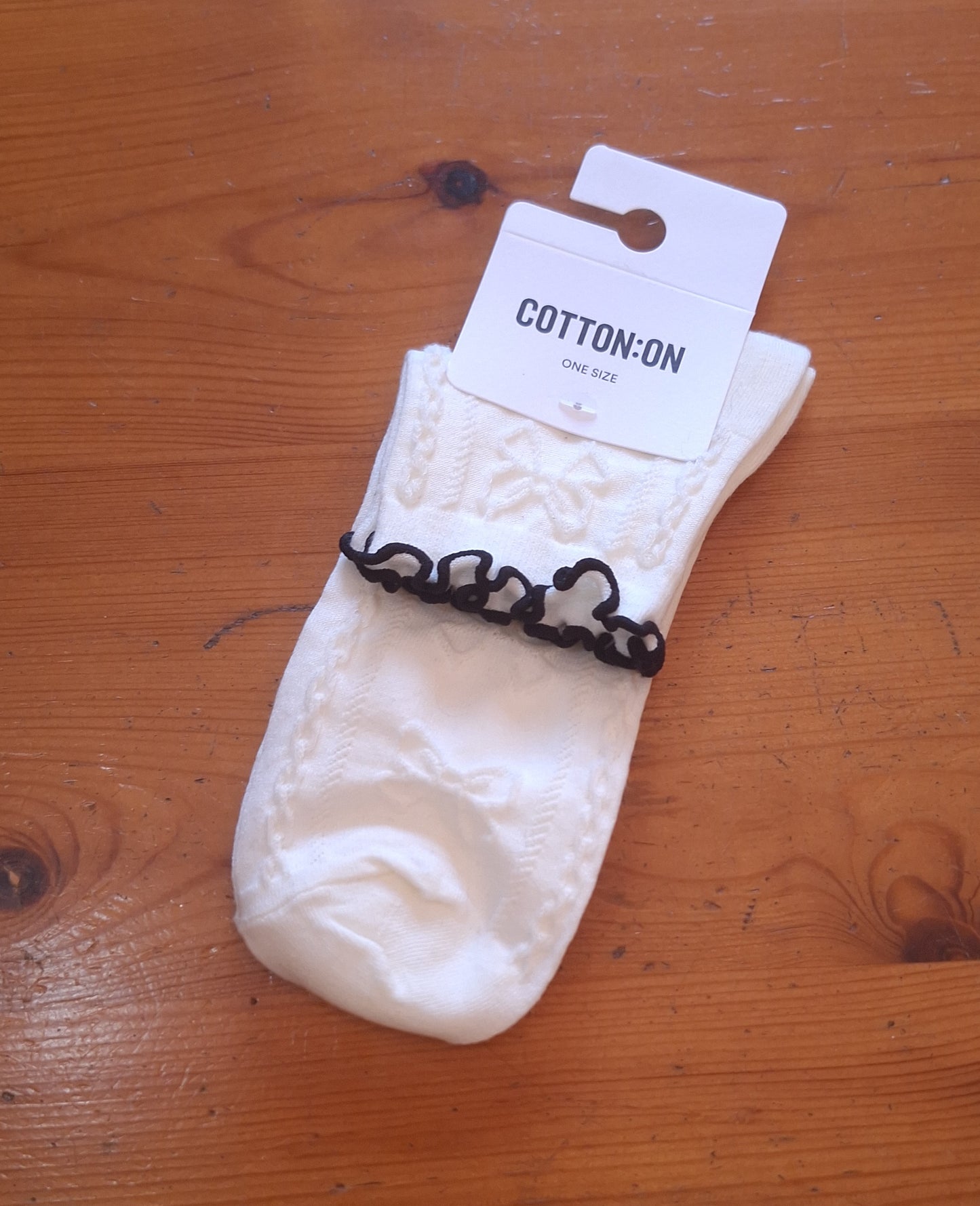 Cotton on Frill Pointelle Ankle Sock's