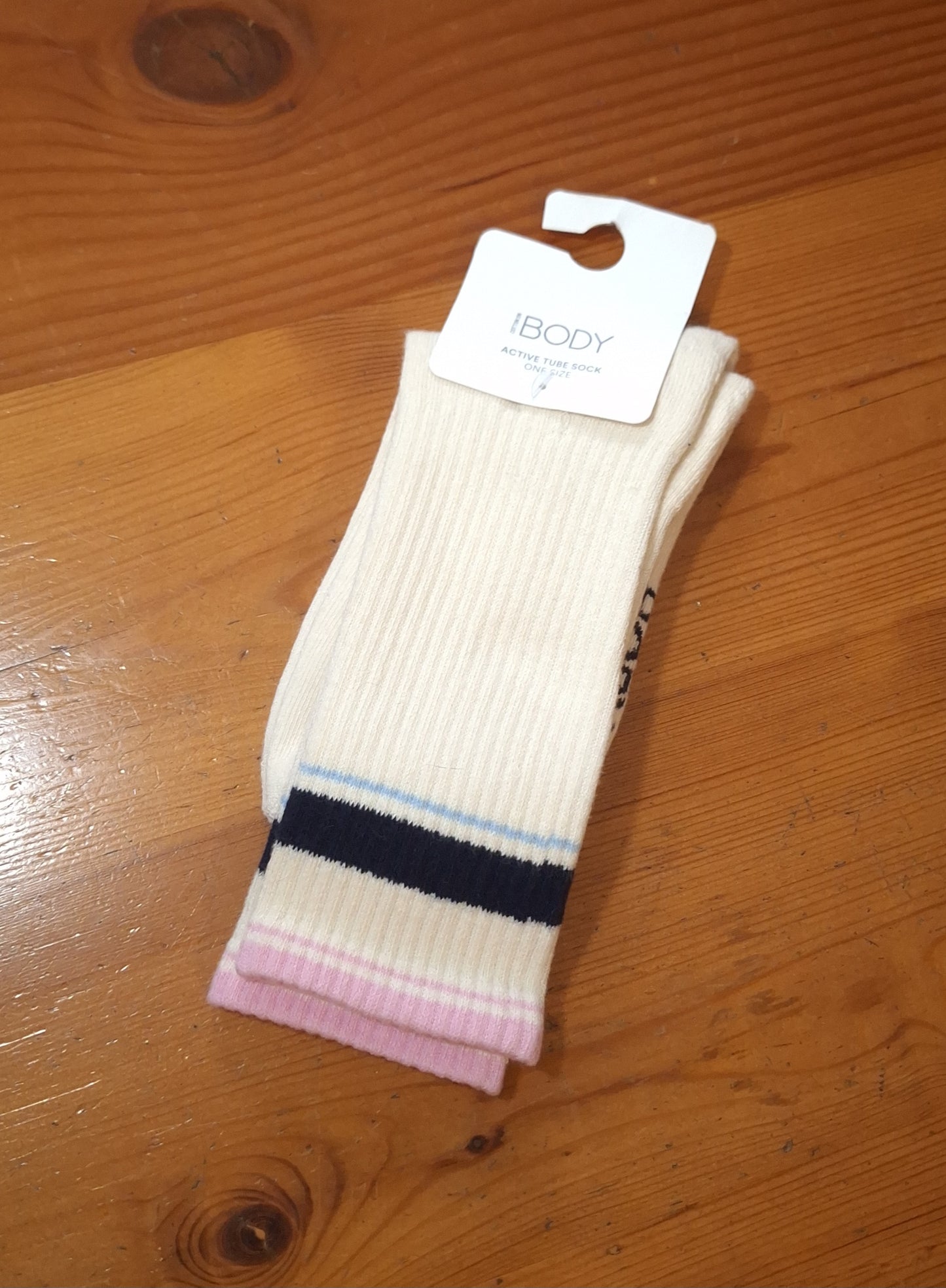 Cotton On Active Tube Sock's Colour: Sodalite Blue/Pink Fizz/ Silky Blue Stripe