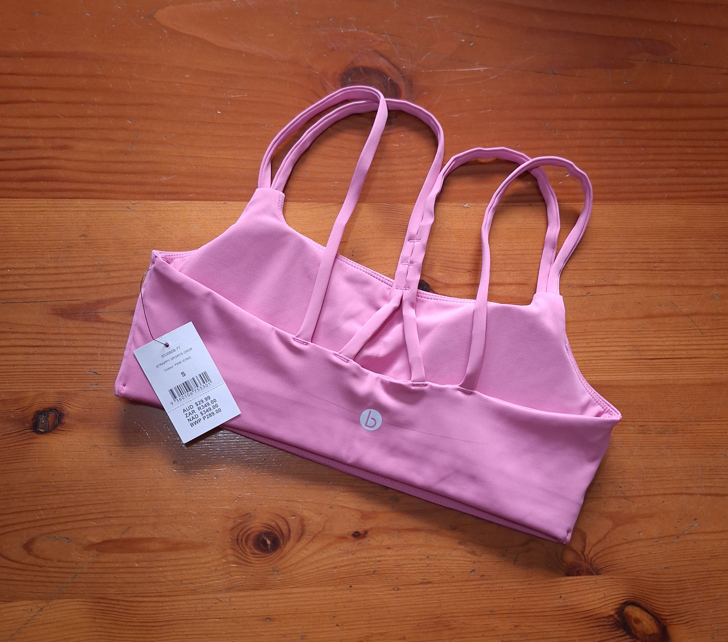 Cotton On Strappy Sports Crop Colour: Pink Icing