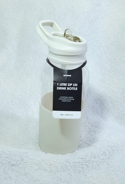 Cotton On 1 Litre Sip Lid Drink Bottle Colour: Off White